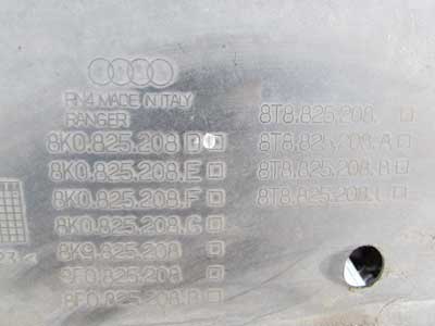 Audi OEM A4 B8 Underbody Car Cover Lining Shield, Right Passenger's Side 8K0825208 A5 S4 S5 2008 2009 2010 20113